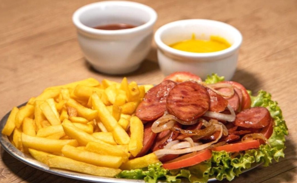 Fritas com calabresa